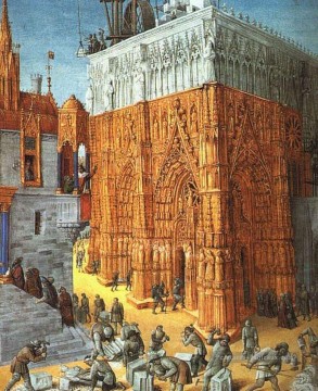 Le bâtiment d’une cathédrale Jean Fouquet Peinture à l'huile